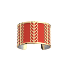 Manchette Palme, Finition dorée, Rouge Patriote / Paillettes argentées image number 1